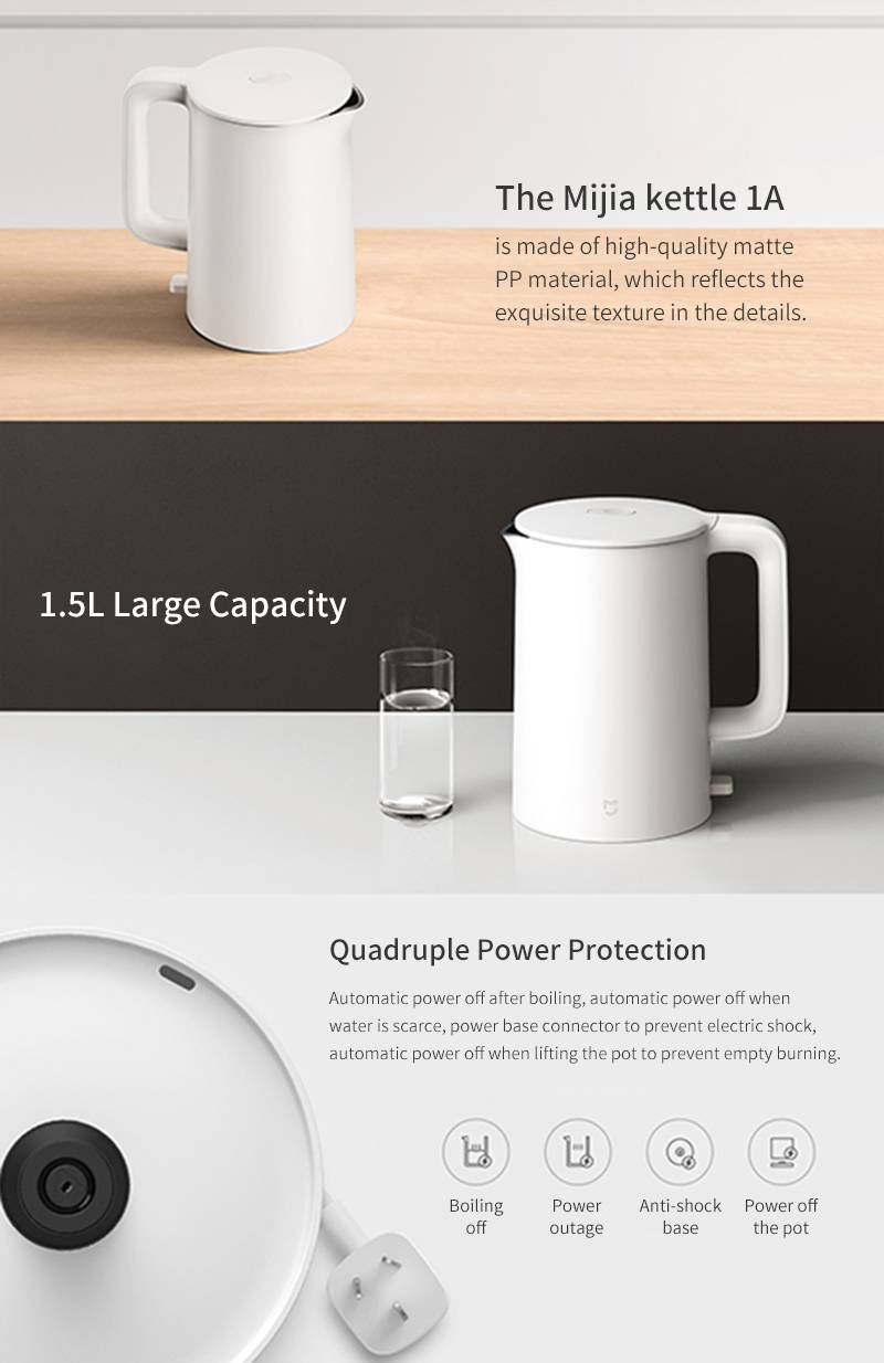 Xiaomi Mijia 1A fast boiling Electric Kettle